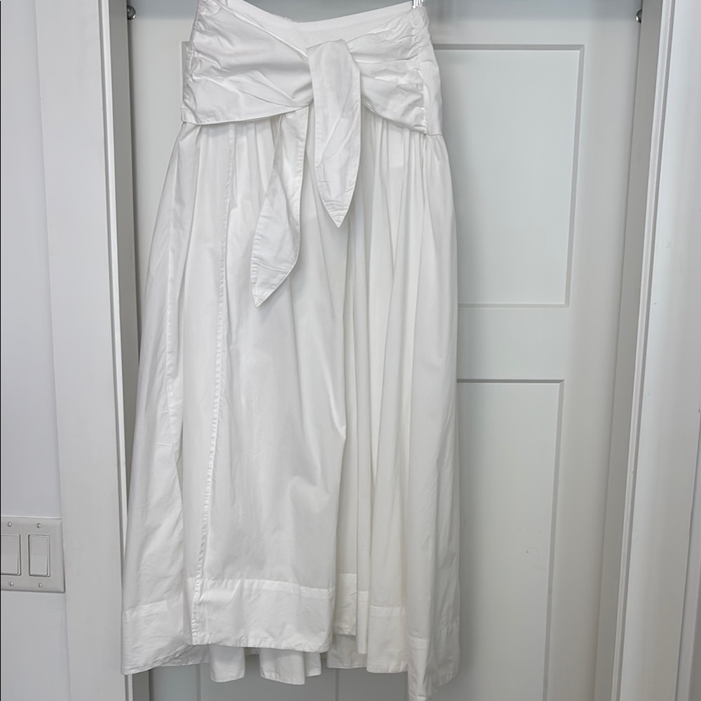 Anthropology Chic Asymmetrical White Cotton Skirt - Picture 3 of 8